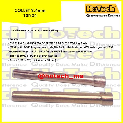 [EZM.5600964] Collet 3/32" 10N24 2.4mm For Welding Tig Torch WP-17 & WP-18 & WP-26