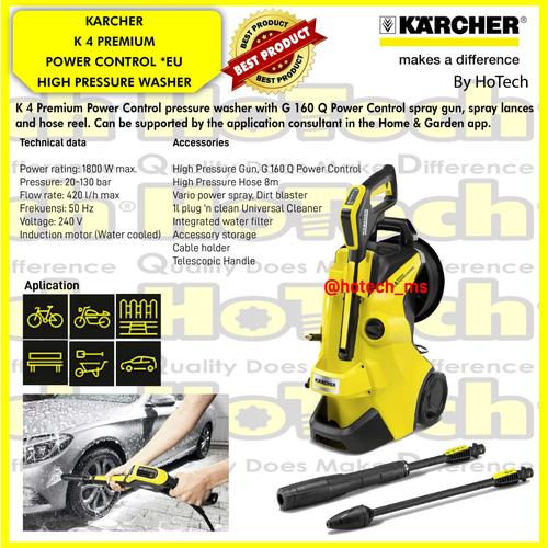 [EZM.5600979] Karcher High Pressure Washer K 4 PREMIUM POWER CONTROL 1800W 130 Bar
