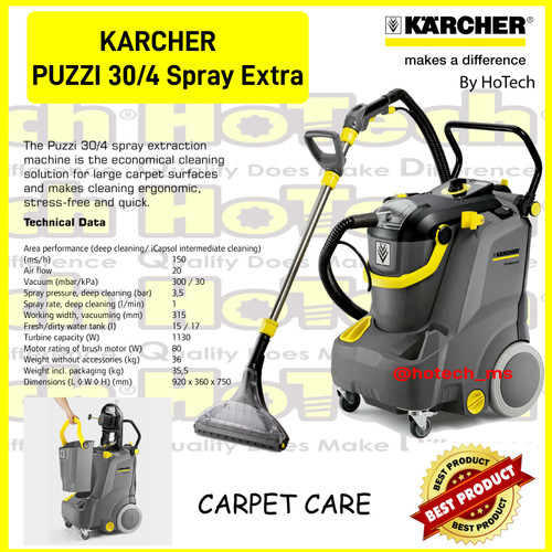 [EZM.5601006] KARCHER SPRAY-EXTRACTION CLEANER Puzzi 30/4 WITH FLEXIBLE FLOOR NOZZLE