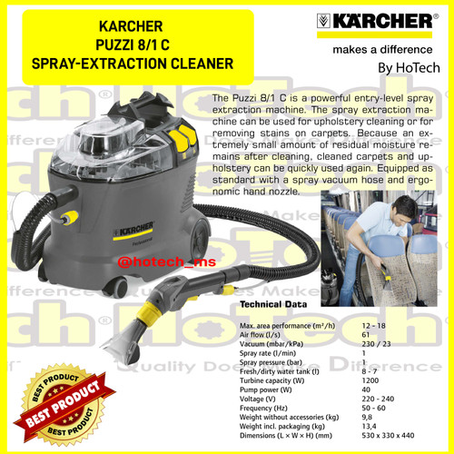 [EZM.5601008] Karcher SPRAY-EXTRACTION CLEANER Puzzi 8/1 C | KARCHER | Puzzi 8/1 C