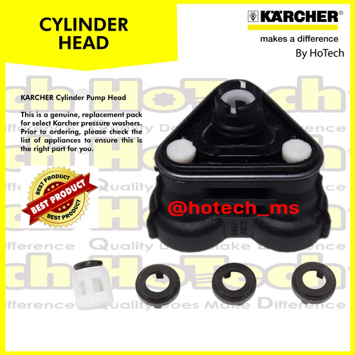[EZM.5601017] Karcher Cylinder Head Sparepart For High Pressure Washer