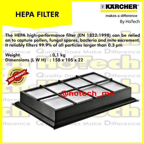 [EZM.5601018] Karcher HEPA FILTER | KARCHER | Steam Vacuum SV 7