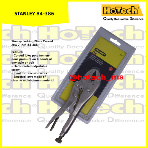 [EZM.5601021] Tang Buaya 7" Stanley | STANLEY | Locking Pliers Curved Jaw 7"