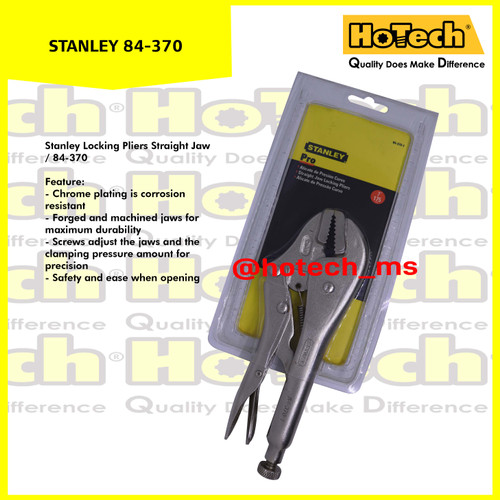 [EZM.5601022] Tang Buaya 7" Stanley | STANLEY | Locking Pliers Straight Jaw 7"