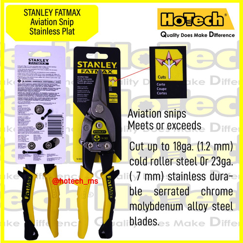 [EZM.5601024] Gunting Baja Ringan | STANLEY | MAXSTEEL Aviation Snips-Straight 10"
