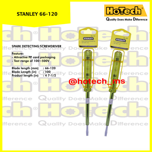 [EZM.5601027] Obeng Tespen | STANLEY | Spark Detecting Screwdriver | Tespen 200mm