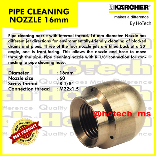 [EZM.5601040] Karcher Pipe cleaning nozzle for High Pressure Washer Professional