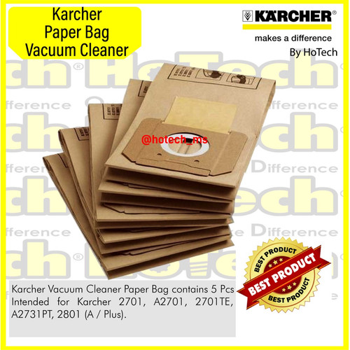[EZM.5601062] Karcher Paper Bag For Vacuum Cleaner A2701 | Karcher Filter Bag A2701