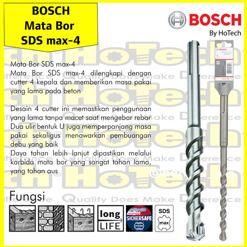 [EZM.5601068] Mata Bor Beton SDS max-4 16 mm | BOSCH | size 16 x 200 x 340 mm