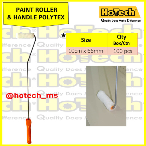 [EZM.5601081] Kuas Roll 4" + Gagang | Paint Roller + Handle (Polytex) FIA (ASLI)
