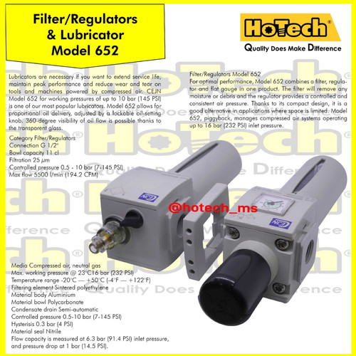 [EZM.5601083] Filter/Regulator & Lubricator FRL System Model 652