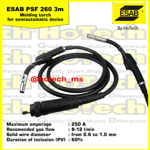 [EZM.5601098] ESAB Mig Torch PSF 260 | Esab Welding Torch PSF 260 3.0M