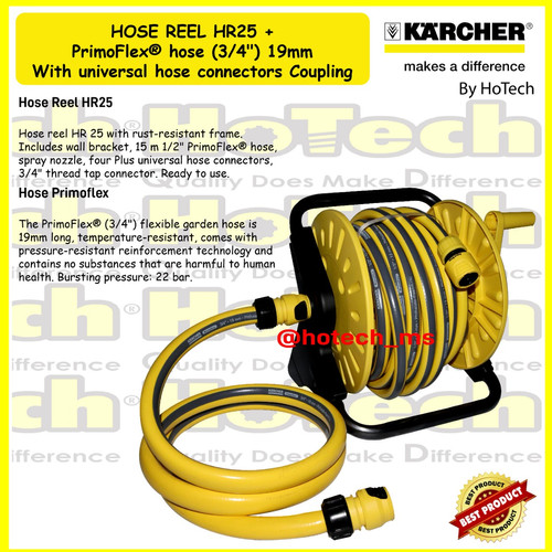 [EZM.5601106] Karcher HR25 Hose Reel | Karcher HR 25 + Selang Air 3/4"-3M + Coupling