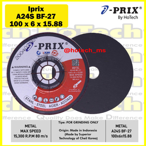 [EZM.5601111] Mata Gerinda Grinding Disc 100 x 6.0 x 15.88 | I-PRIX | Metal