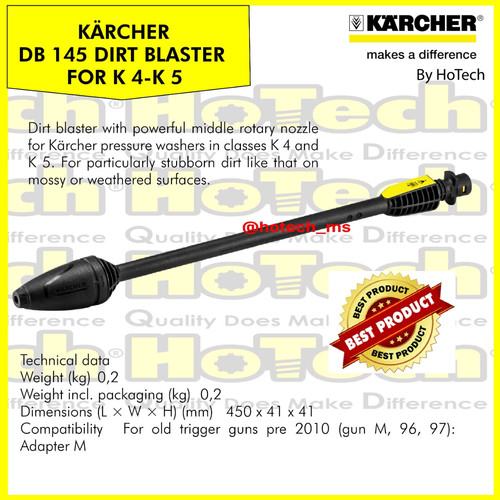 [EZM.5601129] Karcher Dirt Blaster DB 145 High Pressure Washer For K 4 - K 5