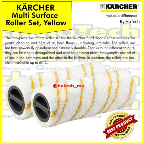 [EZM.5601142] KARCHER MULTI-SURFACE ROLLER SET, YELLOW FOR HARD FLOOR CLEANER FC 5