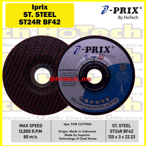 [EZM.5601145] Batu Gerinda Cutting Disc 125 x 3.0 x 22.23 | I-PRIX | Stainless ST24