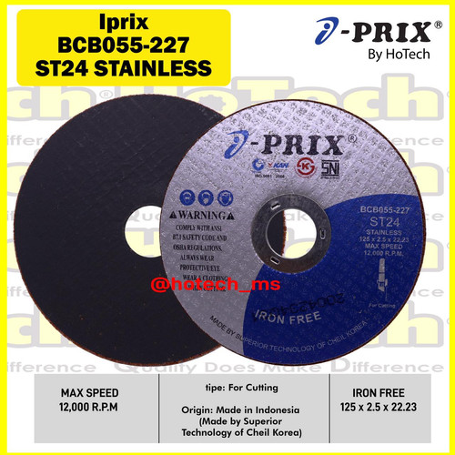 [EZM.5601150] Batu Gerinda Cutting Disc 125 x 2.5 x 22.23 | I-PRIX | Stainless ST24