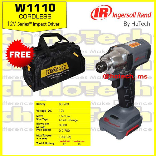 [EZM.5601169] IR-W1110 | Ingersoll Rand | Cordless Impact Driver Hex 1/4"(Unit Only)
