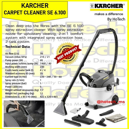 [EZM.5601174] Karcher Carpet Cleaner SE 6.100 1400 Watt | Karcher SE 6100 1400 Watt