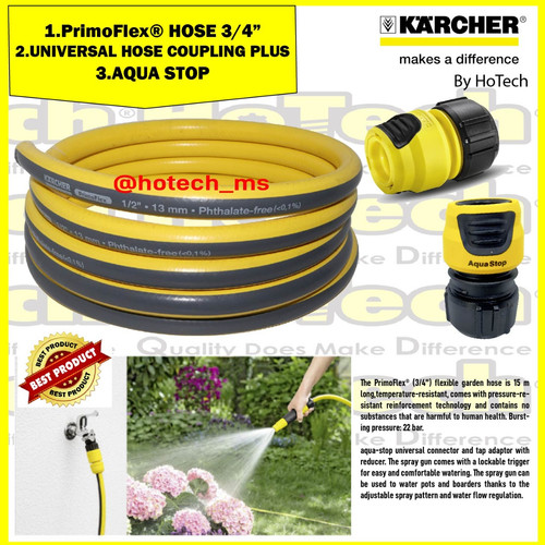 [EZM.5601226] Selang Air 3/4"-5M | Primoflex Hose + Universal Coupling + Aquastop