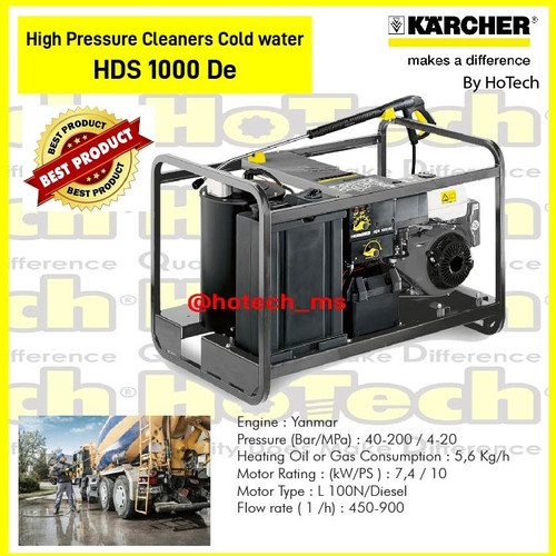 [EZM.5601241] KARCHER HDS 1000 De HOT WATER HIGH PRESSURE CLEANERS