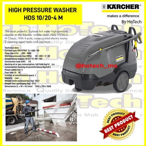 [EZM.5601246] KARCHER HOT WATER HIGH PRESSURE CLEANER HDS 10/20-4 M PROFESSIONAL