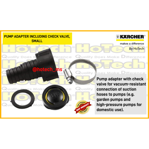[EZM.5601314] Karcher Pump Adapter Including Check Valve For Water Pump
