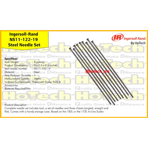[EZM.5601316] Ingersoll Rand NEEDLE PACKAGE FOR IRT125-IRTPF2219-22-19