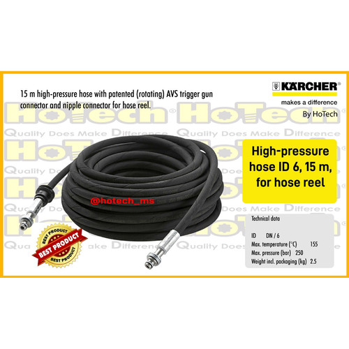[EZM.5601327] Karcher High Pressure Hose ID 6, 15 m, AVS Trigger Gun | Selang Air