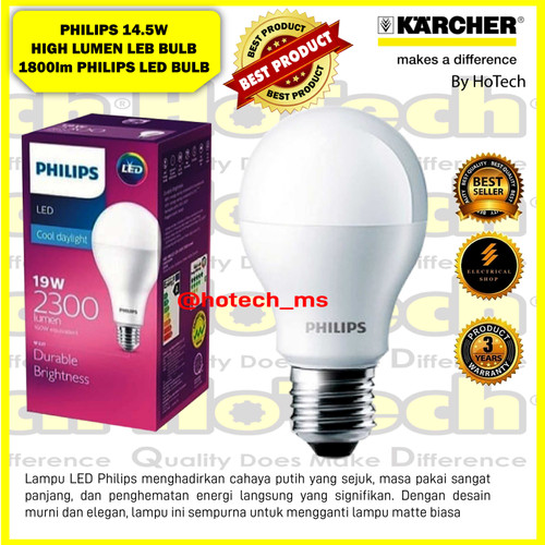[EZM.5601339] Lampu LED Philips 14.5 Watt Putih Cool Day Light 14.5w 14.5watt Promo
