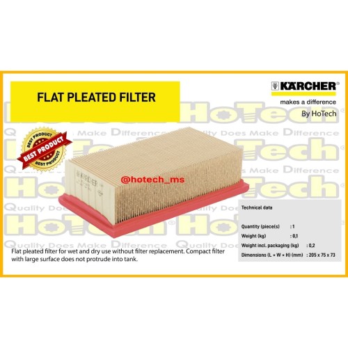 [EZM.5601350] Karcher Flat Filter For Carpet Cleaner SE 6.100