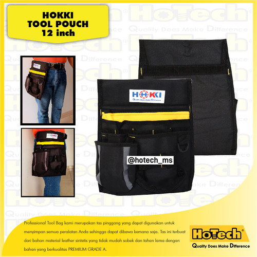 [EZM.5601368] HOKKI Tas Pinggang Peralatan Kerja 12 Inch | Tool Bag Pouch Size 12 Inch