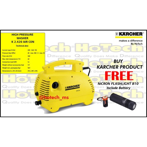 [EZM.5601389] Mesin Steam Cuci AC | Karcher K 2.420 AIR CON | High Pressure Washer