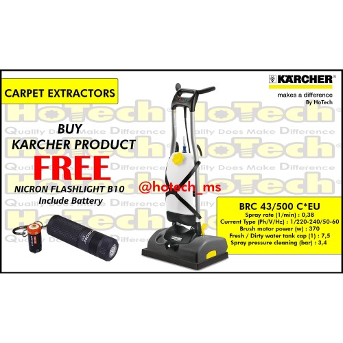 [EZM.5601392] Karcher Professional | Carpet Clenaer BRS 43/500 C + Promo Nicron B10