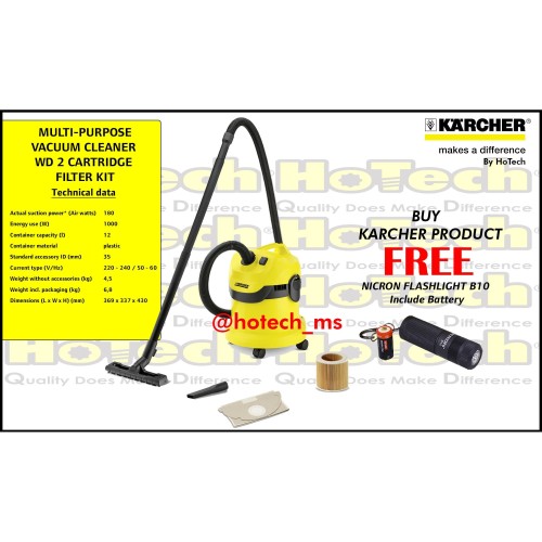 [EZM.5601393] Mesin Sedot Debu Karcher WD 2 | Wet & Dry Vacuum Cleaners Promo