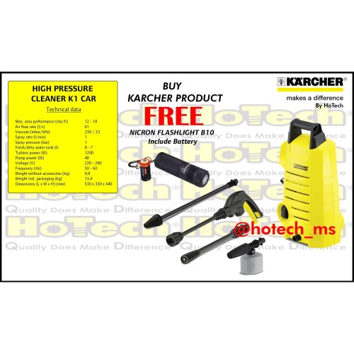 [EZM.5601397] Alat Cuci Mobil & Motor Karcher K1 Car | High Pressure Cleaners Promo