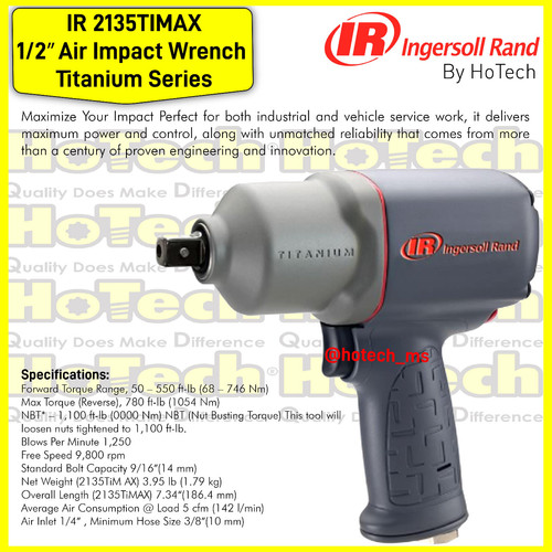 [EZM.5601405] Ingersoll Rand 2135TiMax 1/2" Titanium Duty Impactool | IR 2135TiMax