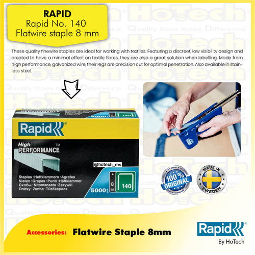 [EZM.5601548] RAPID | ISI STAPLES 140/8MM GALVANISED, 5000 PCS