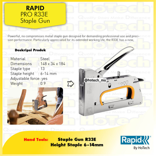 [EZM.5601570] Staples Gun | RAPID | R33 - Wintag / Rapid Asli - Interior, Jok, Sofa