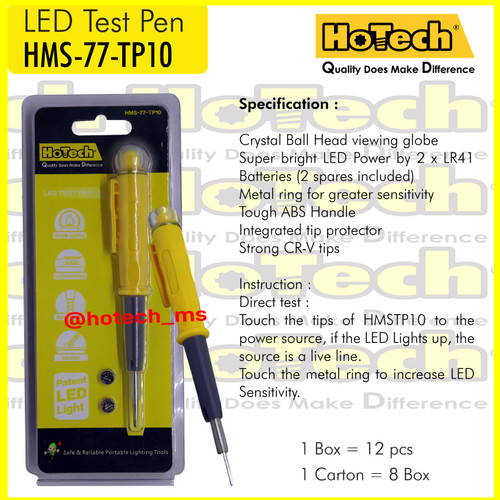 [EZM.5601600] Multi Fungsi LED Testpen| HMS-77-TP10 | Test Pen