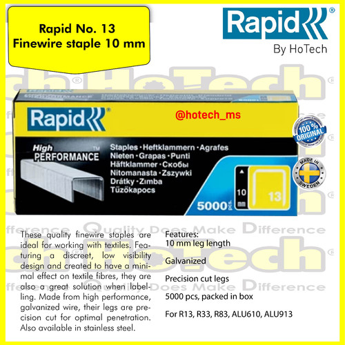 [EZM.5601624] RAPID | ISI STAPLES 13/10MM GALVANISED, 5000 PCS