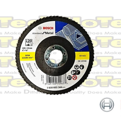 [EZM.5601664] Bosch | 4" (100*16) Grit 120 ABRASIVE FLAP DISK WHEEL