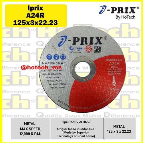 [EZM.5601679] I-Prix | Cutting Disc 5" |For Metal Grade A24R