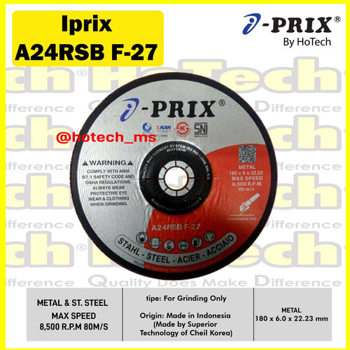 [EZM.5601684] I-Prix | Grinding Disc 7 " | For Metal Grade A24