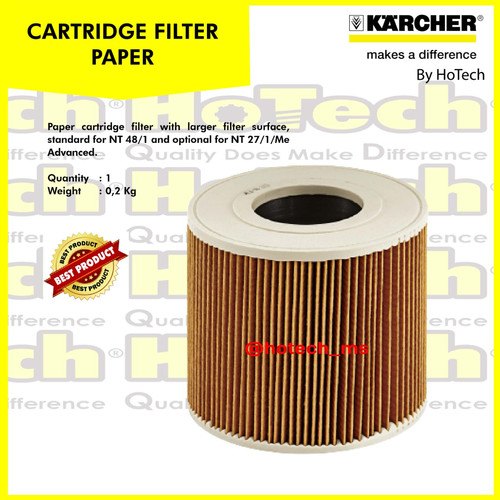 [EZM.5601699] Karcher Catridge Filter For NT 48 and NT 27 Vacuum Cleaner