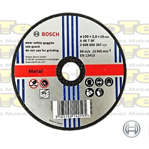 [EZM.5601702] BOSCH |A 46 T BF | CUTTING DISC RANGE | CAKRAM POTONG - LOGAM |