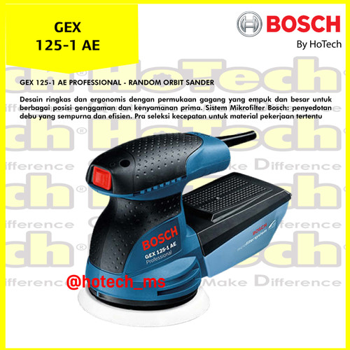 [EZM.5601741] BOSCH Sander GEX 125-1 AE | MESIN AMPELAS | RANDOM ORBIT SANDER
