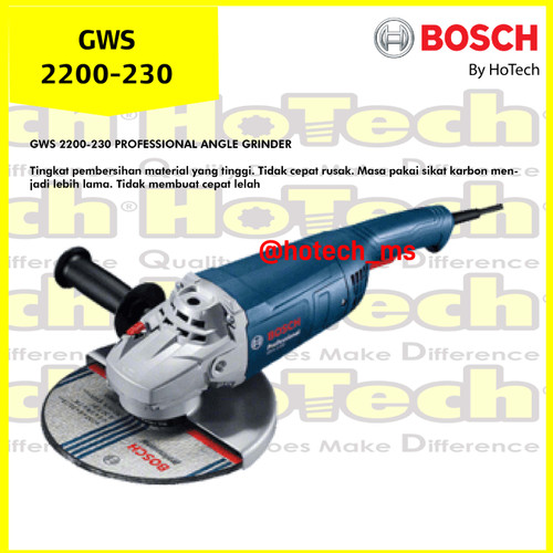 [EZM.5601754] BOSCH GWS 2200-230 | Large Angle Grinder 9" BOSCH | MESIN GERINDA 9"