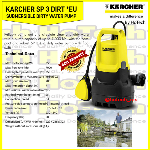 [EZM.5601768] Karcher Submesible Pump | SDP 5000 | Pompa Celup